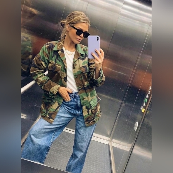 Authentic Military Camouflage Jacket Mens Size XS Women's Size S - Picture 4 of 12